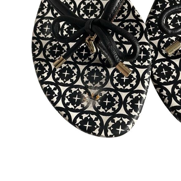 EUC Kate Spade Black White Spade Mystic Bow Slippers Size 9.5 - Picture 10 of 10